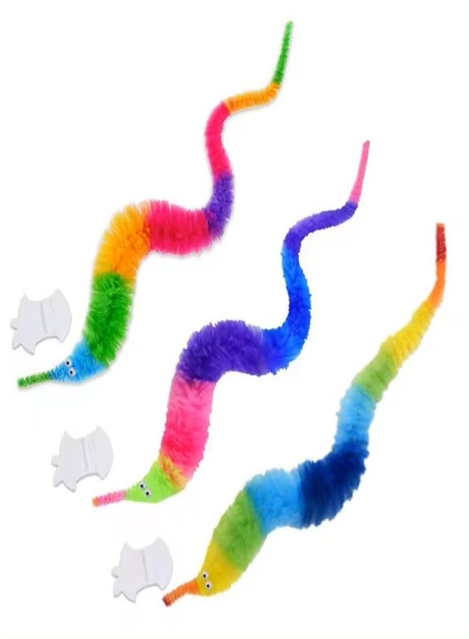 مايلز ماجيك خدعة الدودة الملتوية من مايلز ماجيك للأطفال من عمر 3 سنوات فما فوق | خيط غير مرئي يتحكم في ديدان متحركة مضحكة على خيط غير مرئي، خدعة سحرية عن قرب | قطعة واحدة متعددة الألوان - Image 5